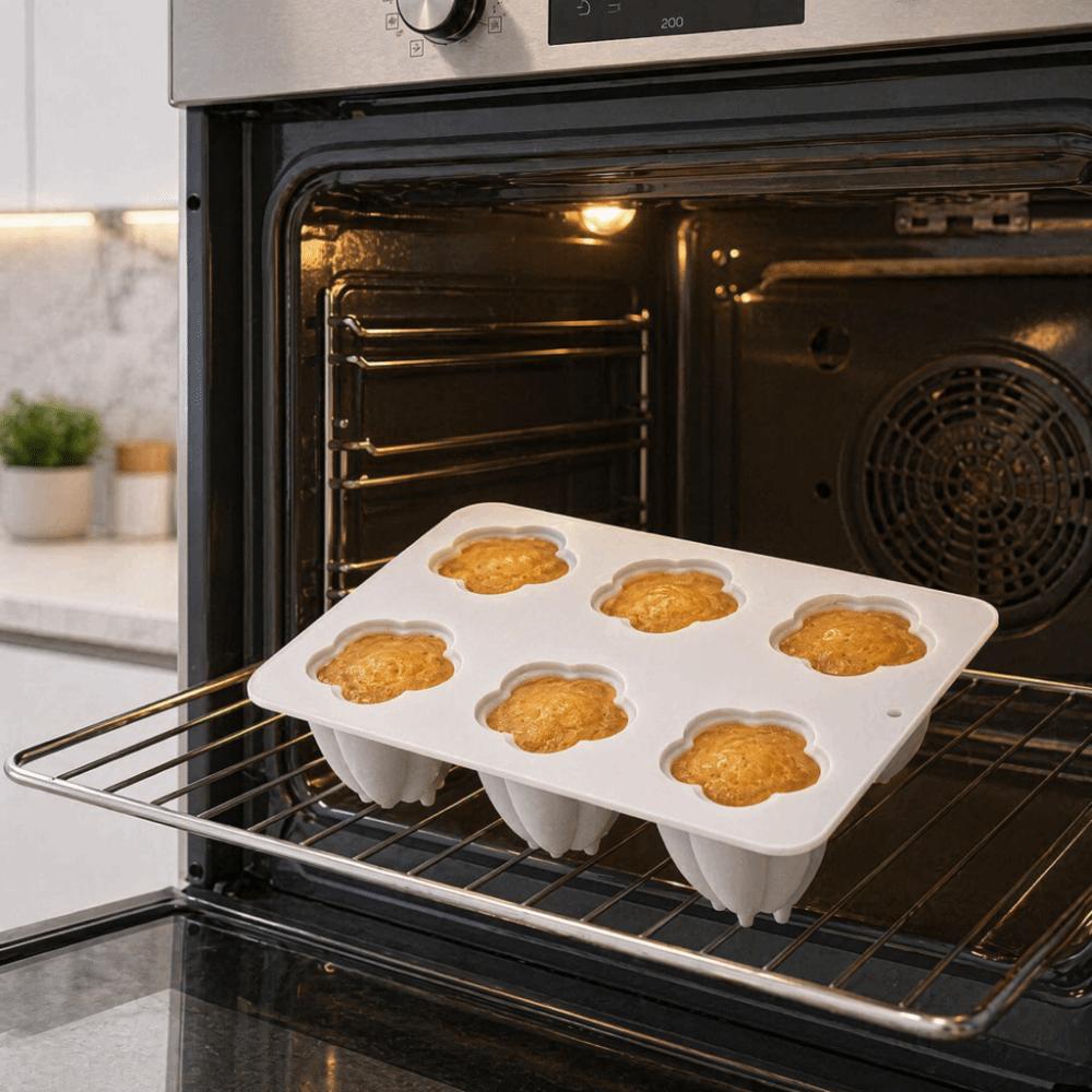 6-Hole Baking Molds Non-Stick Petal Cake Mold Creative Chocolate Mold Baking Tools