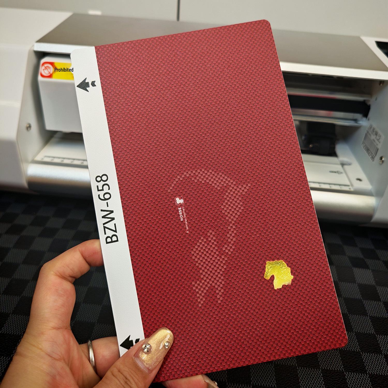 Lambskin Texture Embossed Leather Mobile Skin for Folding Screen 120x190mm