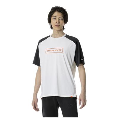 Mizuno Snow White Training Dry Short Sleeve Size Size L Men's Moché Wear, T-Shirt, Moisture-Wicking, Quick-Drying, 32MAA510,