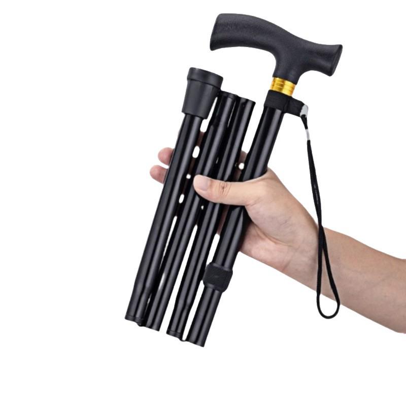 Telescopic Folding Hiking Stick: 5-Section Adjustable Pole for Men & Women