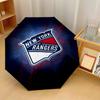 New York Rangers Print Auto 8?Ribs Folding Umbrella Wind Resistant Lightweight Automatic Umbrella For Daily Travel