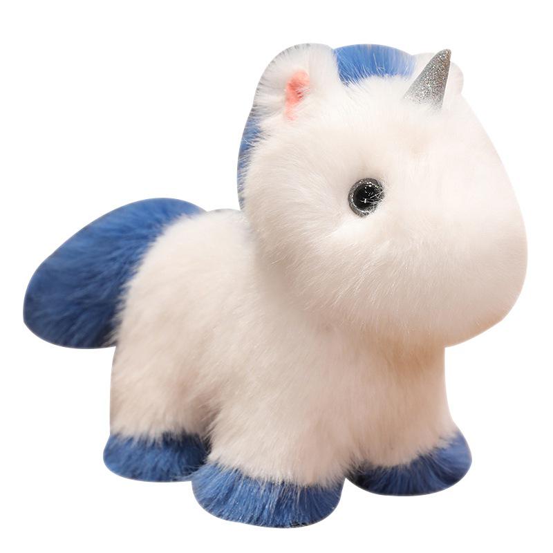 

Корейская милая плюшевая кукла-единорог - Мечтательный единорог из кроличьего меха для детского подарка на день рождения 27 cm