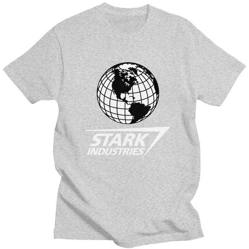 Custom Stark Industries T Shirts for Men Pure Cotton Tee Tops Tshirts Short Sleeve Casual Tshirt