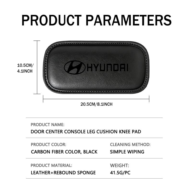For Hyundai Leather Knee Pad Car Interior Pillow Protection Cushion Tucson NX4 IX35 H7 2022 2021 2020 2019 2018 2009 Tiburon RR8