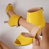 Damen High Heel Fischmaul Sandalen Feiner Absatz Offene Zehenpartie Hinten Outdoor Hundert Sandalen