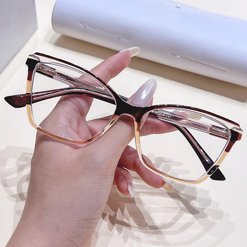 New Fashionable Reading Glasses Woman Ultralight Double Color Frame Presbyopia Eyeglasses  Glasses Anti Blue Light