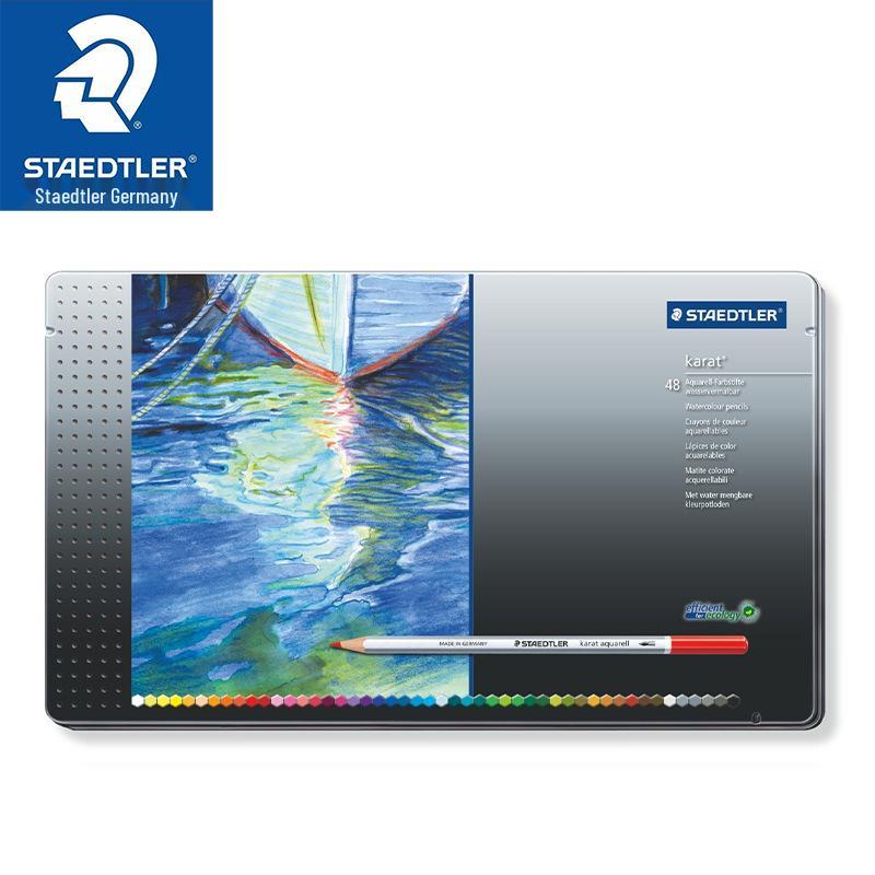 STAEDTLER 125 M Professional 48-Color Water-Soluble Break-Resistant Colored Pencils