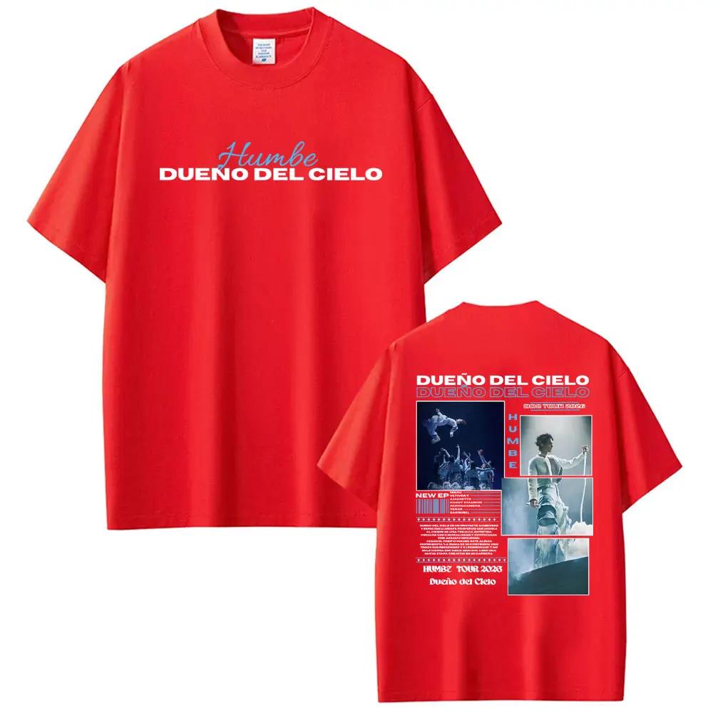 

Singer Humbe Dueno Del Cielo Tour 2026 Album T Shirt Men Women Fashion Cotton T-shirts Oversized Loose O-Neck T-shirt Streetwear 4XL