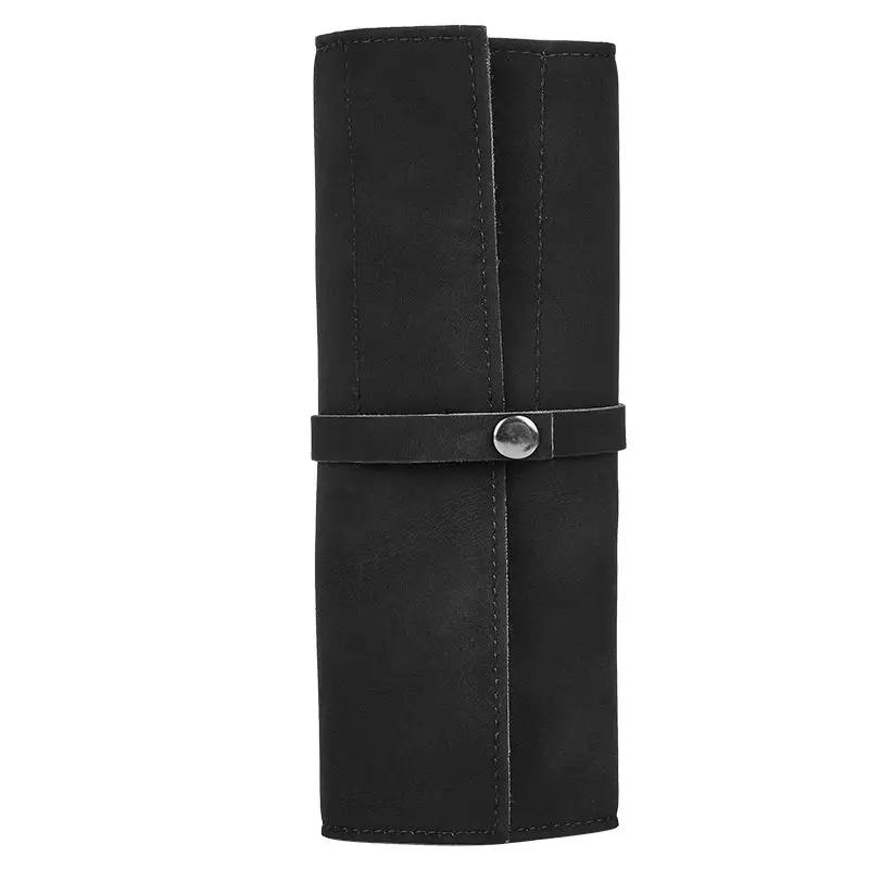 Watch Band Roll Organizer with 5 Slots,Storage Box,Easy Carry On Watchlover Storage,Full Grain Leather,Handmade Travel Case