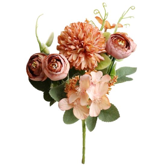 1 kytice Fantastická umělá květina Neblednoucí roztomilé svatební rekvizity Falešná kytice květin