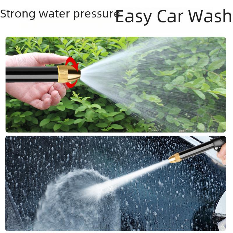 High-Pressure Car Wash Water Gun Set with Telescopic Hose and Garden Cleaning Nozzle