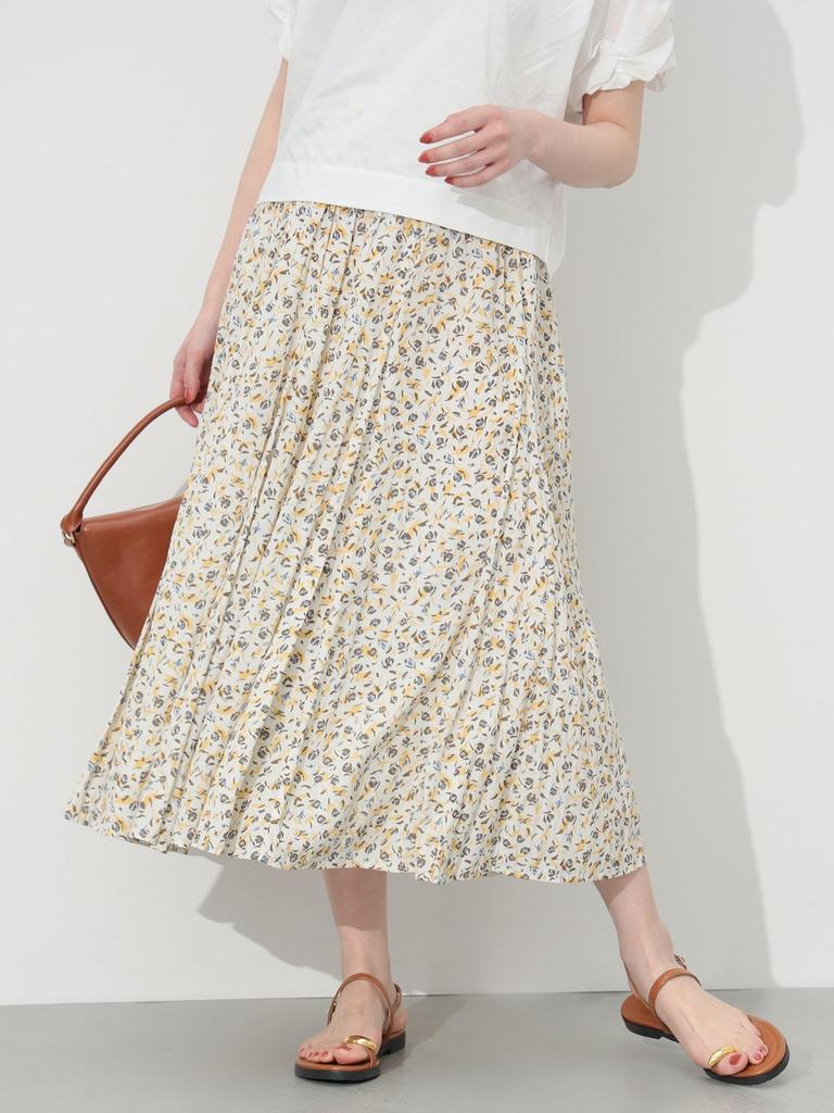 Midi Flare FLOWER M [Beams Heart] Skirt, Length, Skirt, Women's