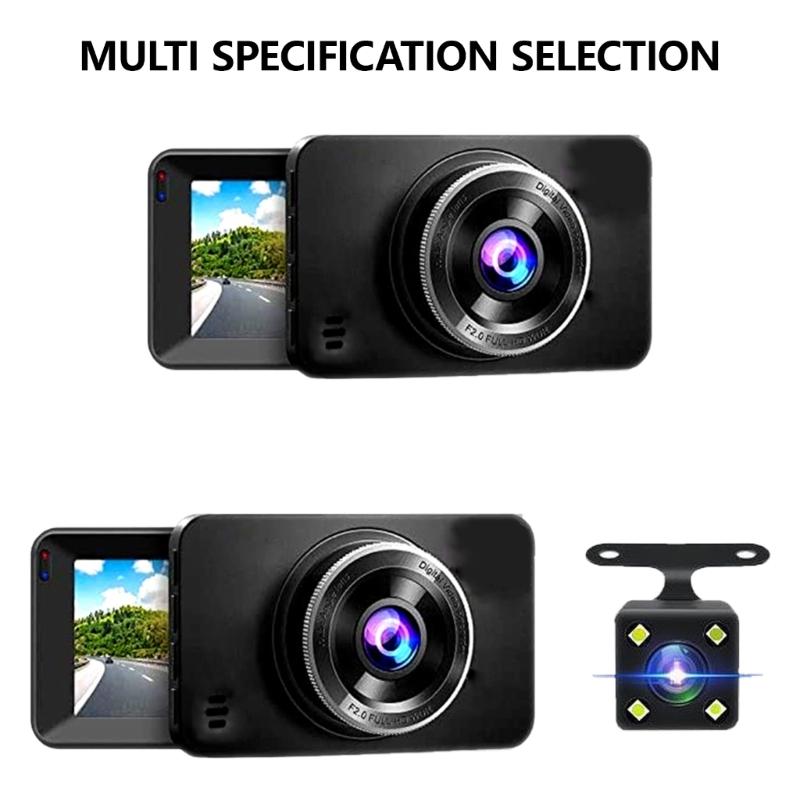 Dashcam 2inch LCD Screen Car Recorder 1080P Front Rear Single/Double Lens Dashing Camera Vehicle Video Recorder