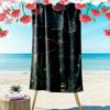 To the Forest of Firefly Lights Print Beach Towel, Large Soft Quick Dry Towel for Beach Camping Swimming