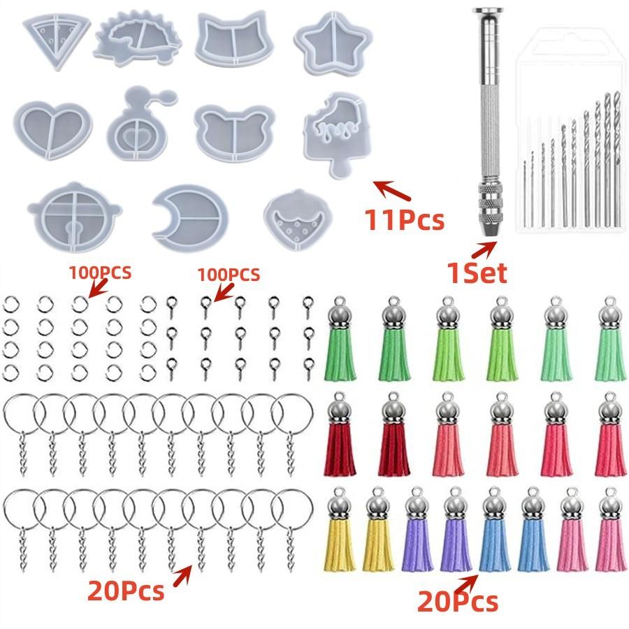 Silikonharzformen für Tier-Eiscreme-Spielkonsolen Epoxidharzformen für Schlüsselanhänger Harzschmuckformen für Harzguss von Schlüsselanhängern Quasten