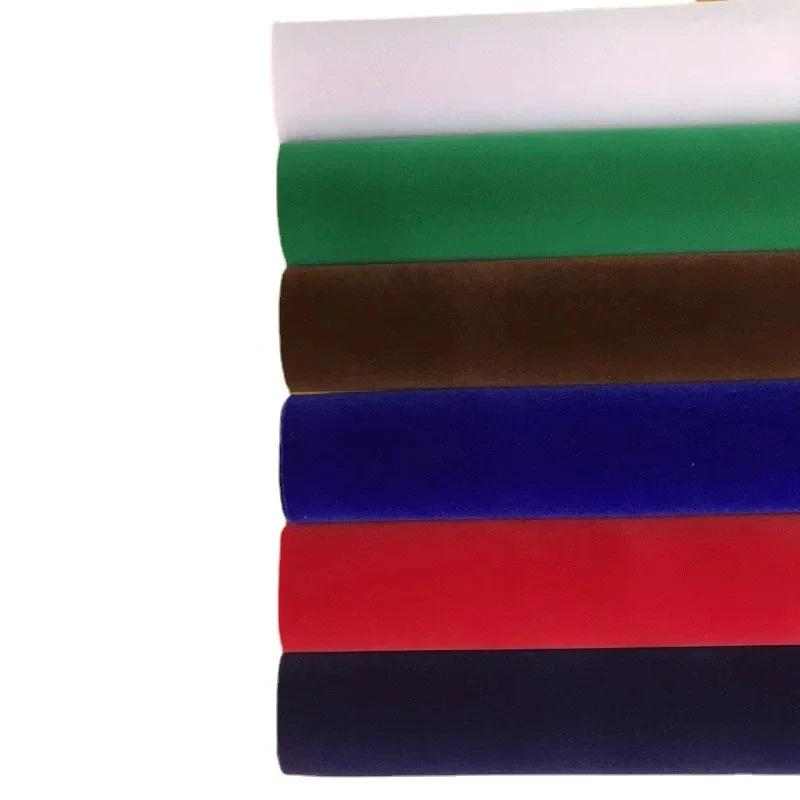 500cm/300cm/200cm/100cm*45cm Multi Colors Self Adhesive Flocking Fabric Sticky Velvet Cloth for Jewellry Box Car Decor 1.2MM