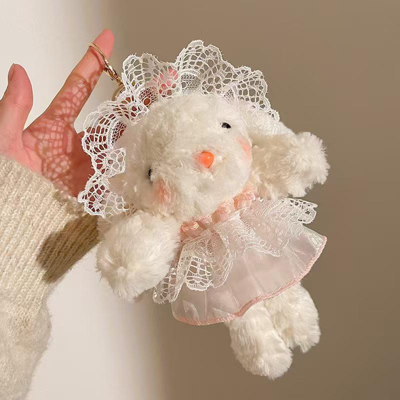 Princess Cartoon Rabbit Plush Keychain Cute Girls' Gift Bag Charm