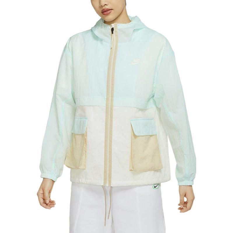 Nike Jackets Women's Light Blue Hooded Moderate Other DZ3036-311