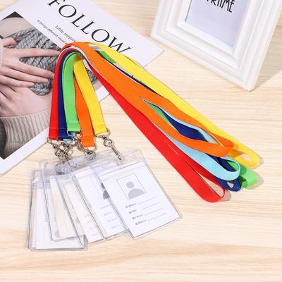 Cruise Lanyard with Waterproof ID Card Holder Solid Color Durable Lanyard with Badge ID Holder for Badge Card and Carnival Sail