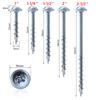 100pcs Woodworking Antirust Oblique Hole Self-tapping Screws High Strength Galvanized Nails for Pocket Hole Jig ST4-25/63mm