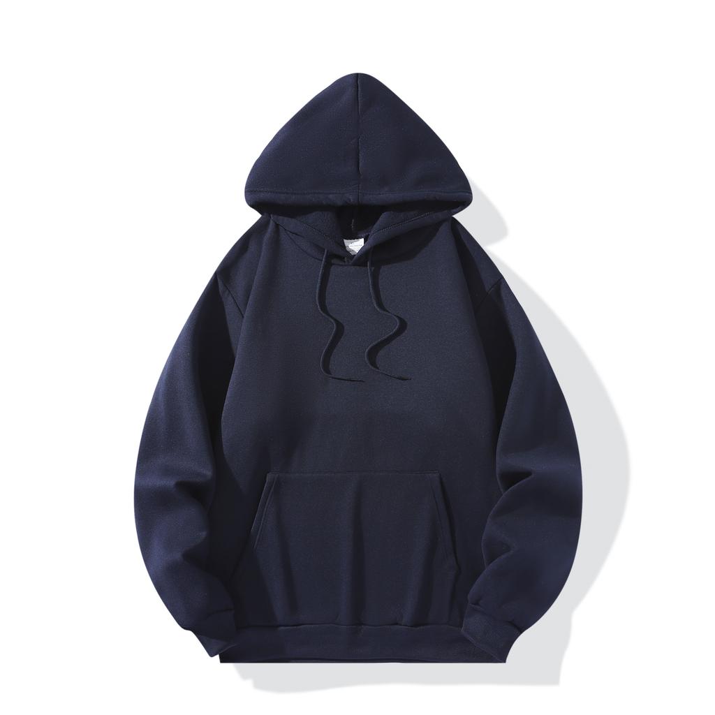 Men's and Women's Hoodies Autumn Winter Solid Color Thickened Hoodies Sweatshirts Fashion Casual Men Pullovers Tops Multi Color