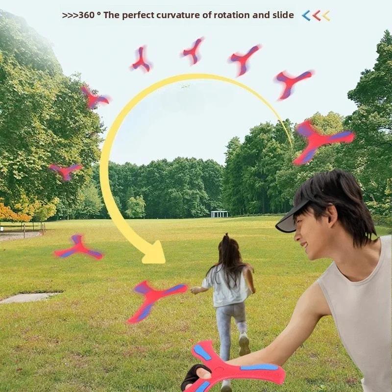 Children's Boomerang Toy Foam Safety Material Boomerang Throwing Target Rotator Trifoliate Flying Saucer Parent-Child