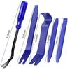 5 Piece Auto Upholstery Removal Panel Removal Tool Clip Clamp Tool Parts Original Tool (Blue)