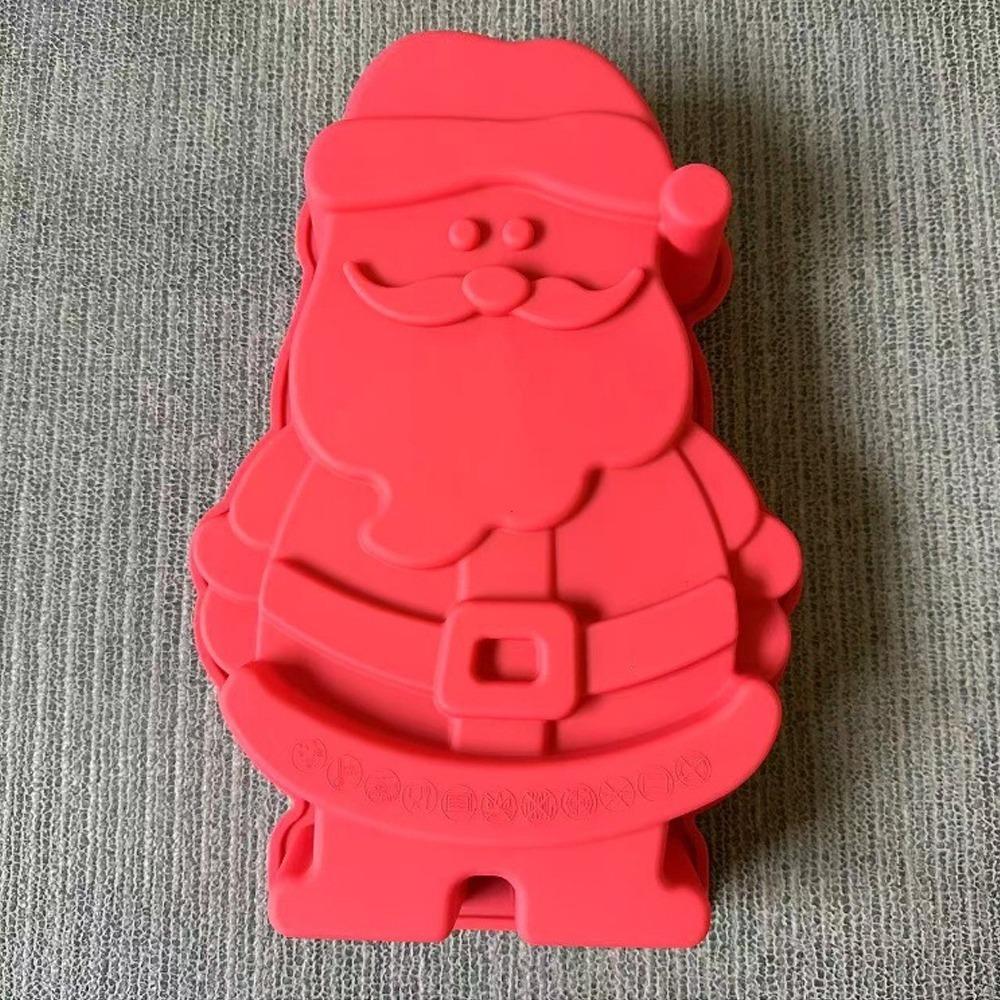 

Christmas Silicone Baking Mold Food Grade Santa Claus Mold High TemperatureResistantDIY Chocolate Cake HandmadeSoap Baking Tools