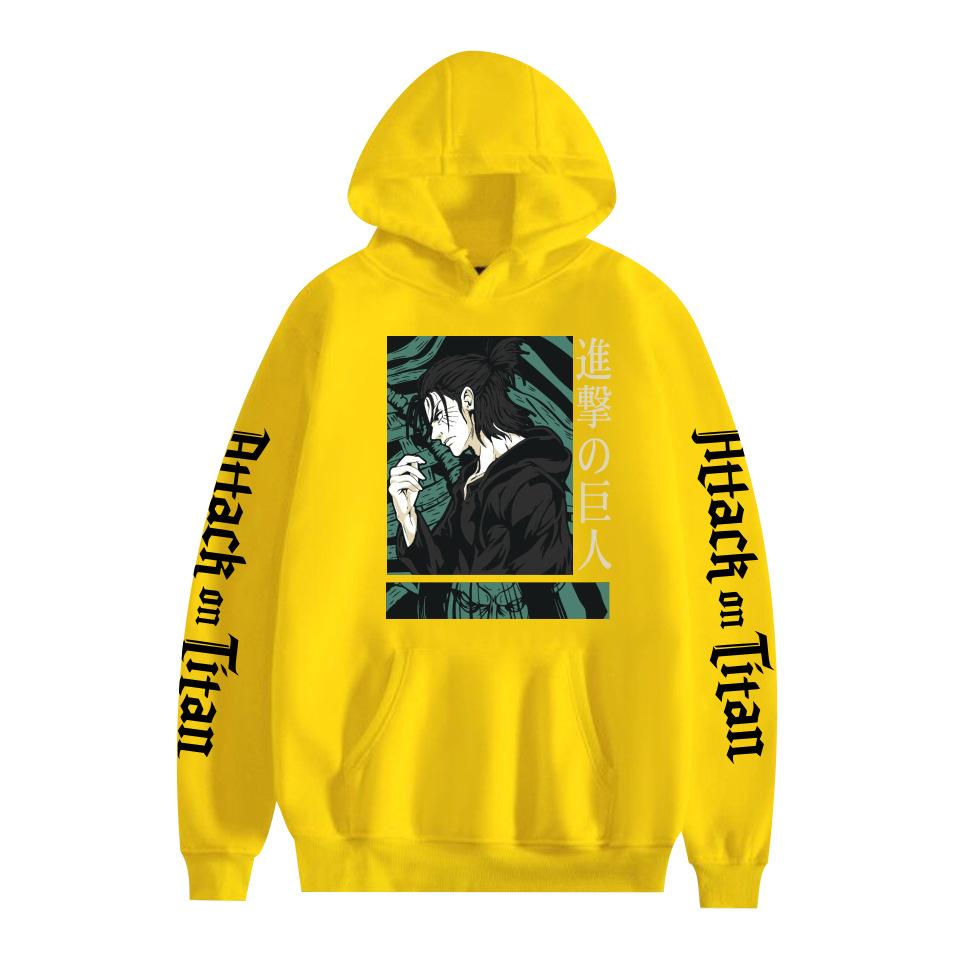 Mens Womens Hoodie Attack On Titan Hoodies Streetwear Casual Cartoon Printed Hooded Pullover Sweatshirts