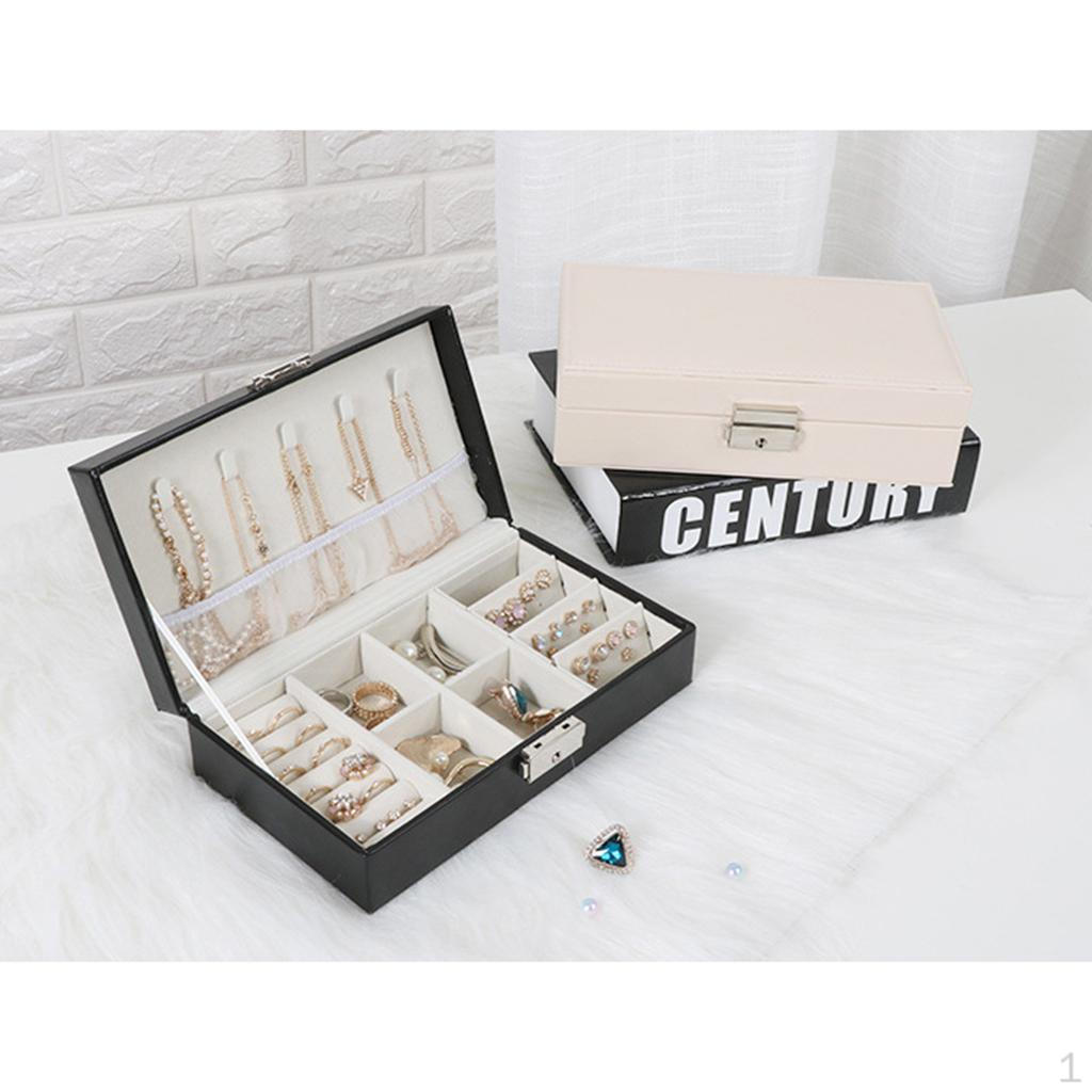 

Скляна Органайзер-Коробка для Дисплея Прикрас Лоток Тримач Футляр для Зберігання Сережок чорний