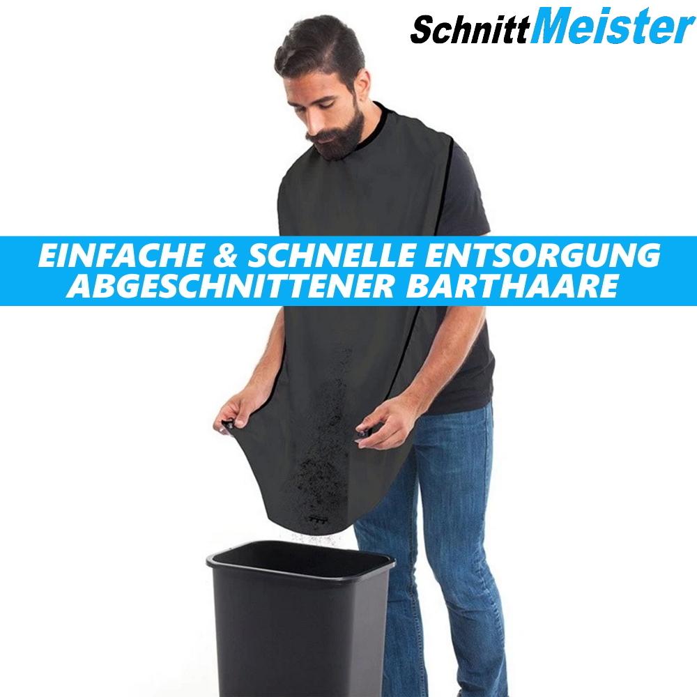 SchnittMeister Premium Bartschürze Rasierumhang Bart Kittel Lätzchen wasserdicht