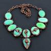 Green Chalcedony Necklace, Copper Electroformed Necklace Handmade Gemstone Jewelry, Gifts For Wife Brand New Necklace