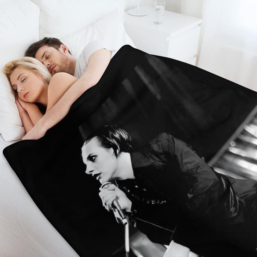 The Punk Rock Band - The Black Album Throw Blanket Thin Soft Plush Plaid Hair manga Blankets