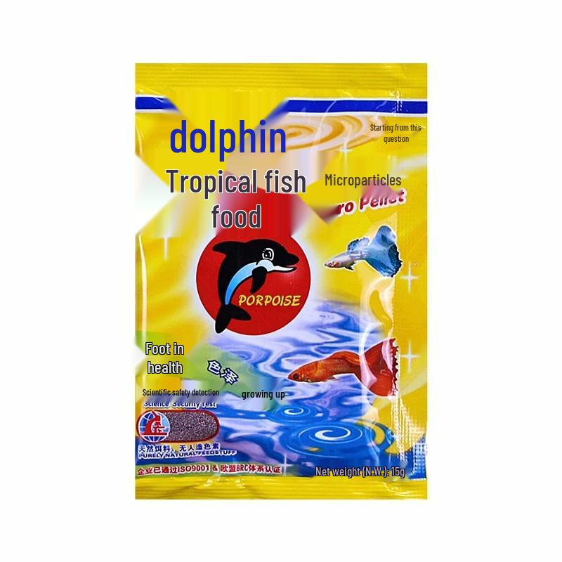 

Dolphin Color-Enhancing Fish Pellets: Special Food for Arowana, Cichlid, Koi, Butterfly, Seven-Color Blood Parrot, and Goldfish.