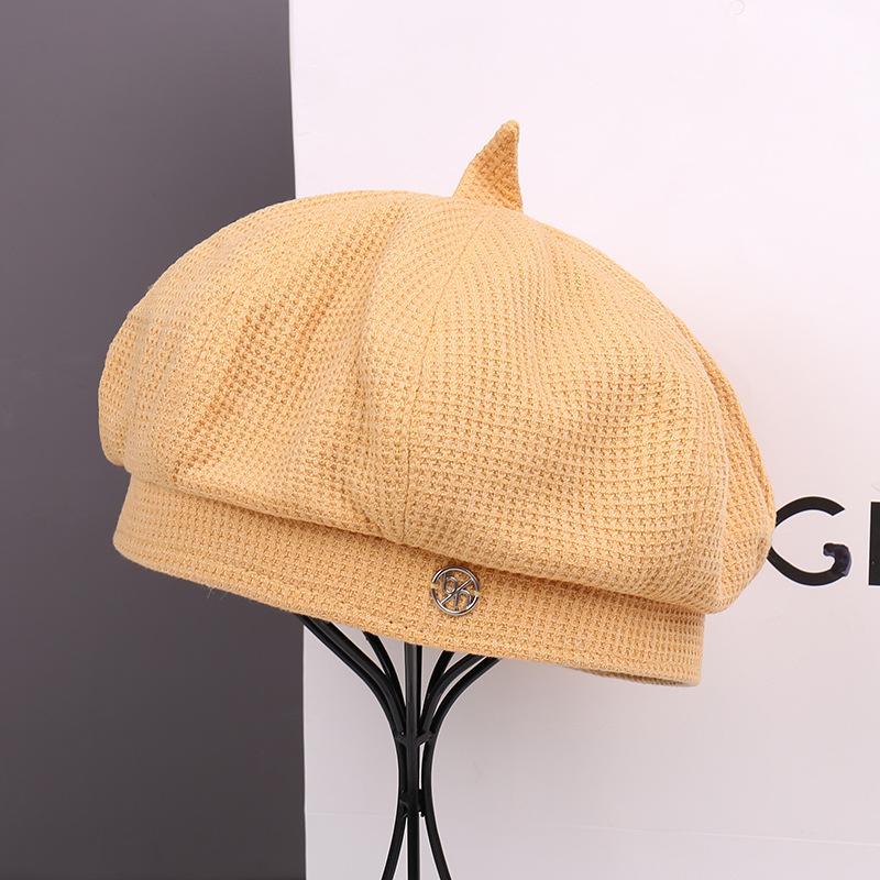 Spring and autumn show face small beret children fashion students versatile big head circumference painter hat casual bud hat
