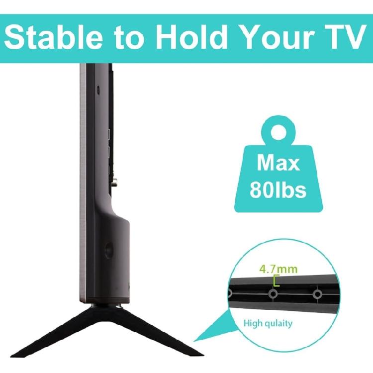 TV Leg Stands TV Replacement Base for TL28/32/40/43/49 65inch 55s453 Units for Any Room Without Wall Mounting