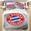 FC Bayern München Muster Bettwäsche Steppdecke Set Bettbezug Kissenbezug Heimdekoration Geburtstagsgeschenk (1 Bettbezug + 2 Kissenbezüge, ohne Füllung)