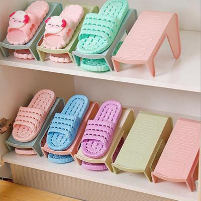 Fashion Plastic Shoes Display Rack Organizer Space Saving Storage Holder Shelf