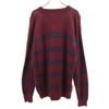 TOMMY HILFIGER 90s Old Border Pattern Long sleeve sweater M Burgundy Men's Used