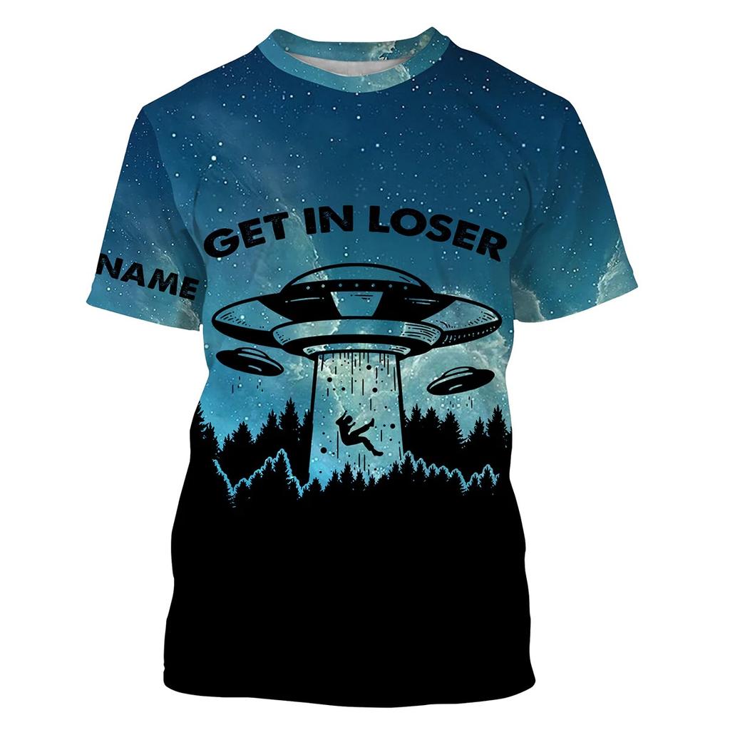 New Short Sleeved T-shirt 3D Printed Top with Personalized Round Nec T-shirt