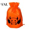 Halloween Pumpkin Bags for Kids 5 Pcs Treats Bag, Non-woven Fabric Candy Portable Snack Drawstring Goodie Party Favors Lightweight Totes Sweets