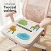 2pcs Cartoon Biscuit Ice Silk Cooling Cushion Breathable Chair Mat For Desk Dining Seat