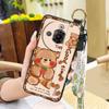 Ring Back Cover Phone Case For ZTE Nubia Focus Pro 5G Phone Holder Wrist Strap Silicone Shockproof Durable Anti-dust