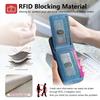 Premium Vertical Flip Phone Case with RFID Blocking for iPhone 16 Pro Max 16e 15 14 Plus 13 Pro 12 11 Built-in Kickstand & Card Slots Wallet Case