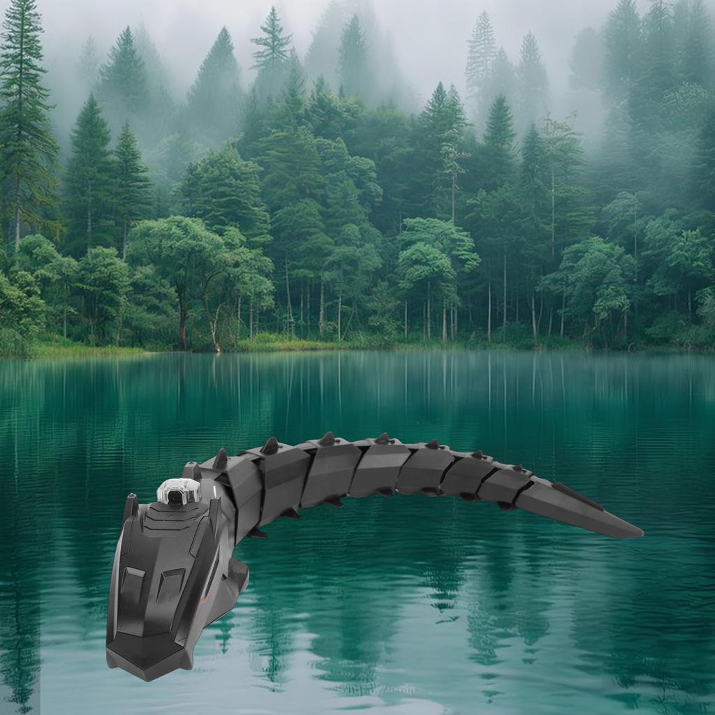RC Snake Boat with Camera 1080P HD USB 2.4GHz Remote Control Boat Electric Toy with APP for Pools and Lakes Black