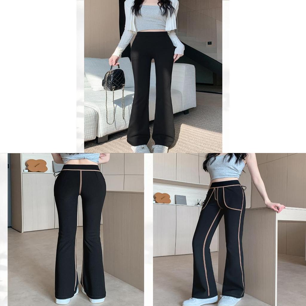 Casual Yoga Pants For Women With High Waist Micro Bell Bottoms For Fall Winter 2025
