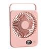 Portable Handheld Fan Mini Desktop Fan USB Rechargeable Mute Table Fan With Power Display Desktop Fan 5 Speeds Adjustment