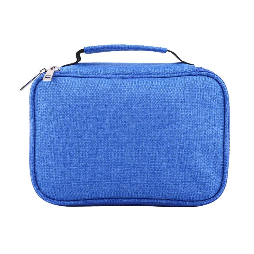 Black/Blue/Purple Pencil Case 72 Slots Multifunction Pencil Bag Foldable Removable Sleeves Foldable Pencil Case синий