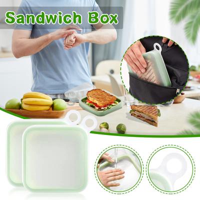Sandwich Box Mikrovlnná krabička na oběd Opakovaně použitelná krabička na sendvič Sandwich Bento Box Přenosná vyndavací krabička na oběd