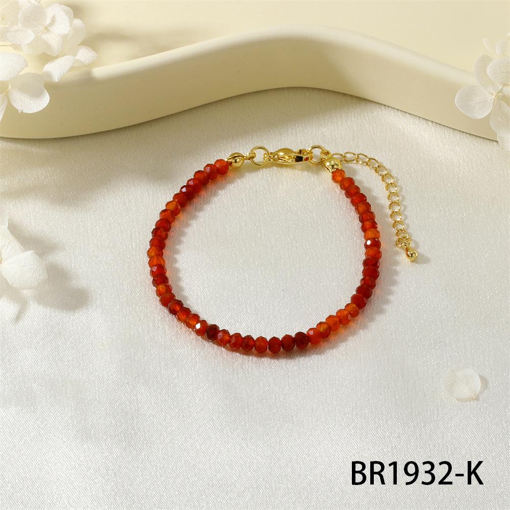 Simple Natural Semi-Precious Stone Fine Flash Bracelet, Amethyst Agate Bracelet, Daily Commuter Bracelet.